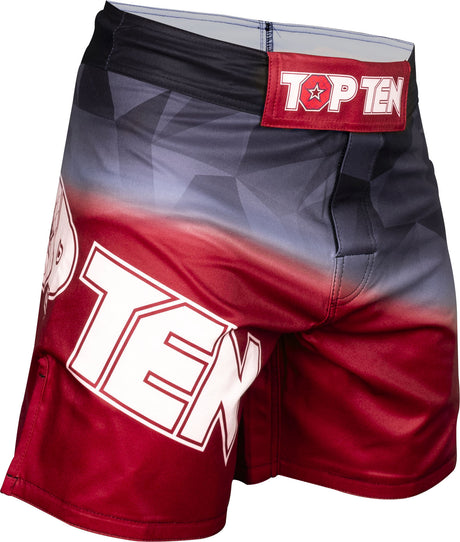 TOP TEN MMA MMAShorts “PRISM” Red 180 cm L at Bytomic Trade and Wholesale