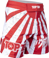 TOP TEN MMA MMAShorts “Samurai” = whitered White - Red 160 cm S at Bytomic Trade and Wholesale
