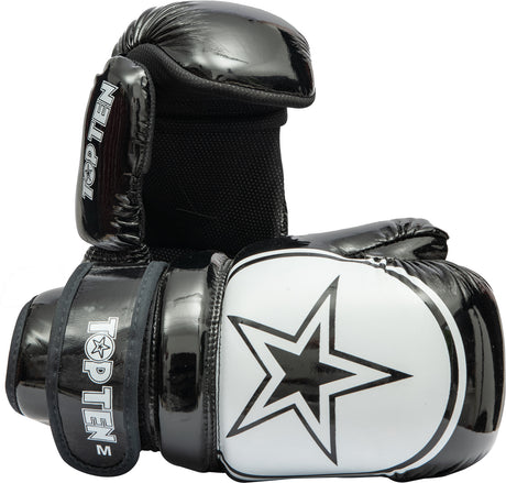 TOP TEN Pointfighter “Glossy Block Star” blackred Black - White M at Bytomic Trade and Wholesale