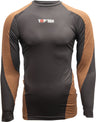 TOP TEN MMA Rash Guard “Budo” long sleeve blackgold Black - Gold XL at Bytomic Trade and Wholesale