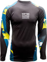 TOP TEN MMA Rash Guard “Jungle” long sleeve blueyellow Blue - Yellow S at Bytomic Trade and Wholesale