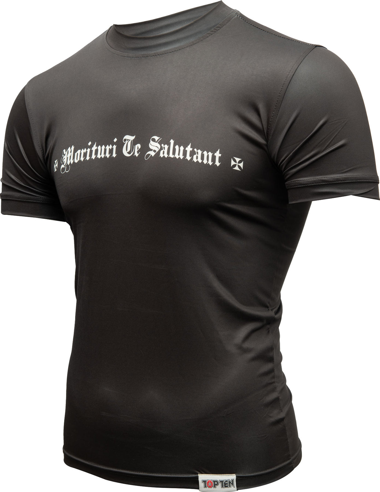 TOP TEN MMA Rash Guard “Morituri Te Salutant” short sleeve at Bytomic Trade and Wholesale