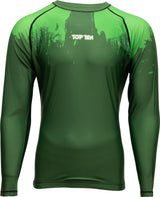 TOP TEN MMA Rash Guard “Power Ink” Green M at Bytomic Trade and Wholesale