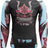 TOP TEN MMA Rash Guard “Samurai” long sleeve blacklightblue Black - Lightblue XL at Bytomic Trade and Wholesale