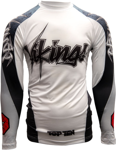 TOP TEN MMA Rash Guard “Vikings” long sleeve White XL at Bytomic Trade and Wholesale