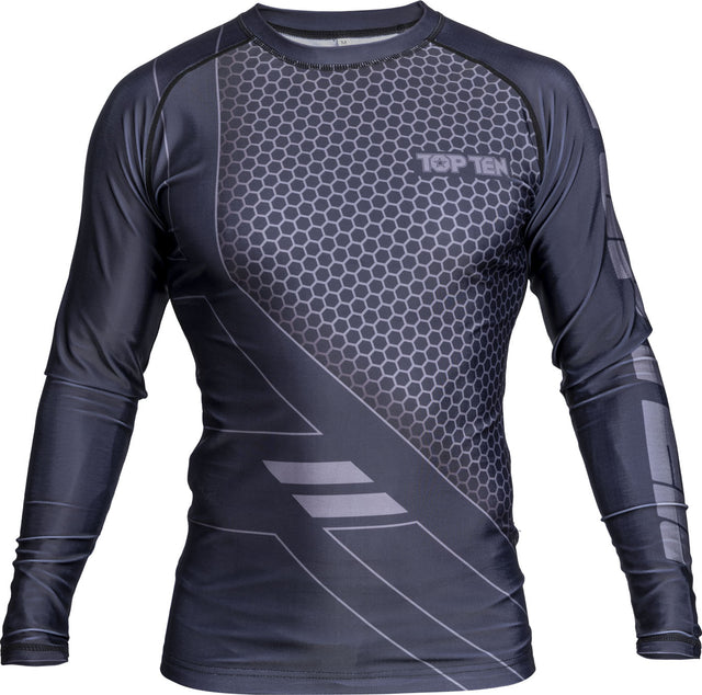 TOP TEN MMA Rash Guard “COMBat” Black XXL at Bytomic Trade and Wholesale