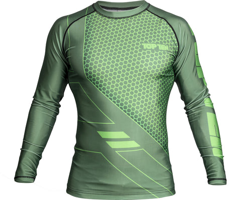 TOP TEN MMA Rash Guard “COMBat” Green L at Bytomic Trade and Wholesale