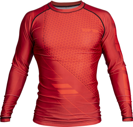 TOP TEN MMA Rash Guard “COMBat” Red S at Bytomic Trade and Wholesale
