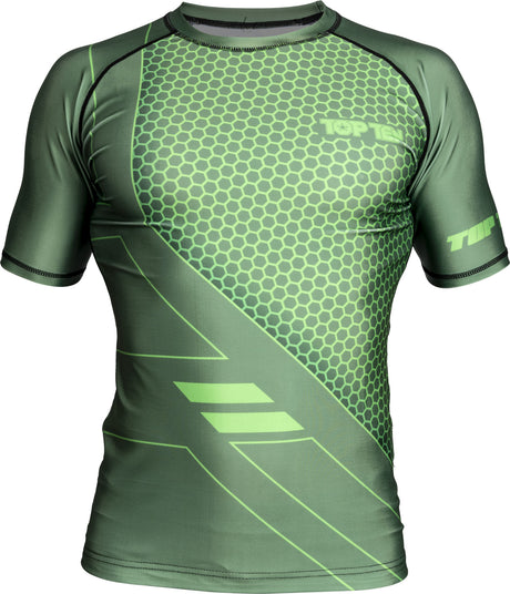 TOP TEN MMA Rash Guard “COMBat” Green S at Bytomic Trade and Wholesale