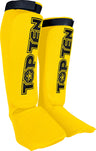 TOP TEN MMA MMA Shin and Instepguard “Contender” Yellow XS at Bytomic Trade and Wholesale