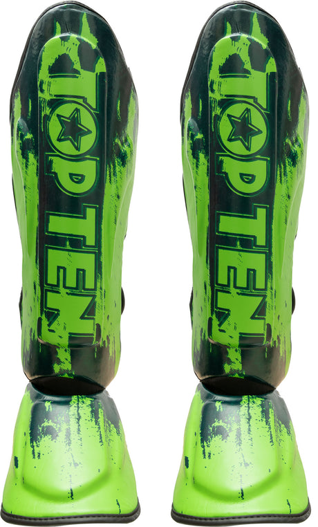 TOP TEN Shin and Instep Guard “Power Ink” Green L at Bytomic Trade and Wholesale