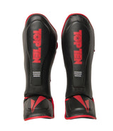 TOP TEN Shin Guard “Triangle II Neo” for Thaiboxing K1 und MMA blackred Black - Red S at Bytomic Trade and Wholesale