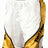 TOP TEN Shorts “Shiny” = blackgold White - Gold 180 cm L at Bytomic Trade and Wholesale