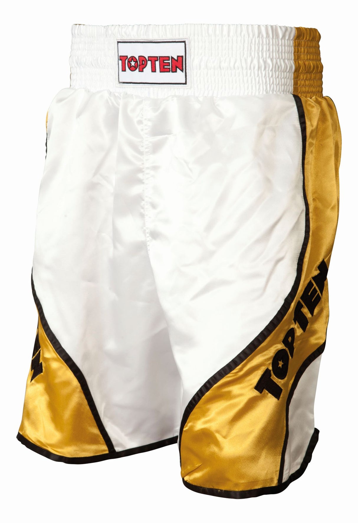 TOP TEN Shorts “Shiny” = blackgold White - Gold 180 cm L at Bytomic Trade and Wholesale
