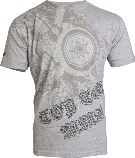 TOP TEN MMA TShirt “Shield” Gray XS at Bytomic Trade and Wholesale