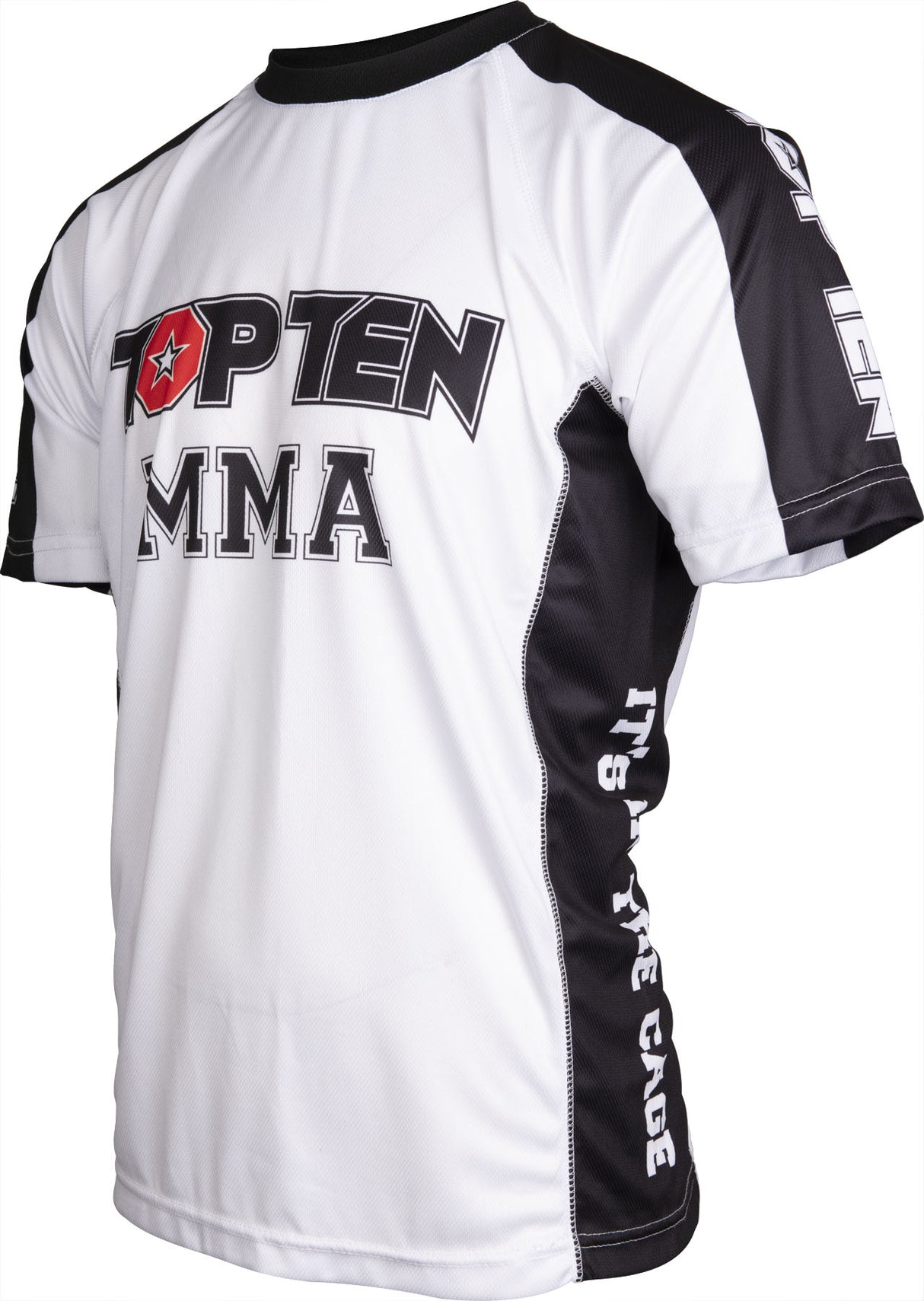 TOP TEN MMA TShirt “It´s in the cage” whiteblack at Bytomic Trade and Wholesale