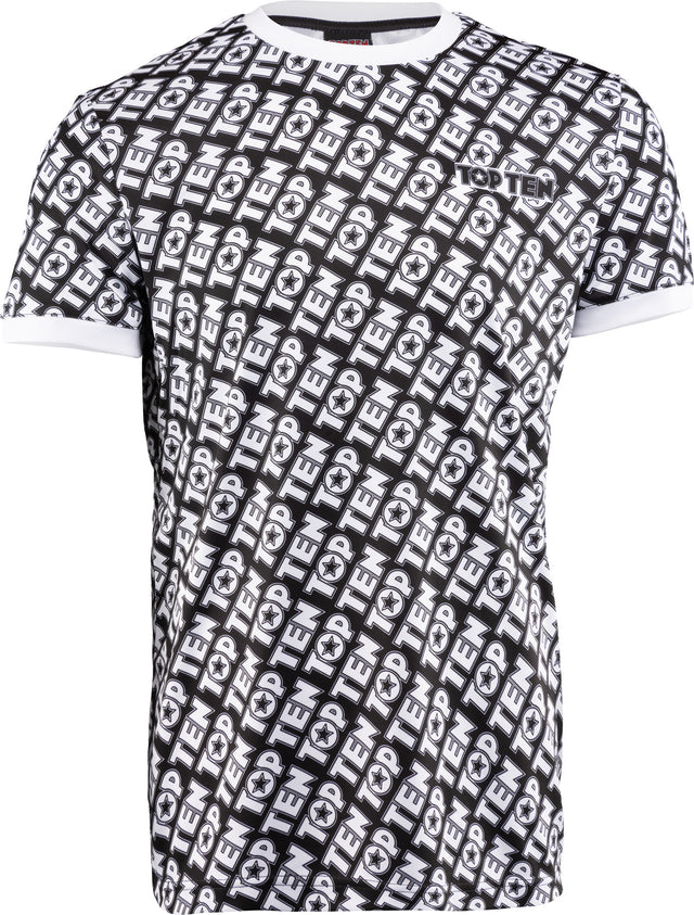 TOP TEN Tshirt “Monogram” blackwhite Black - White XL at Bytomic Trade and Wholesale