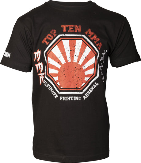 TOP TEN MMA TShirt “UFA Sunrise” blackred Black - Red M at Bytomic Trade and Wholesale