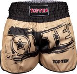 TOP TEN Kickboxing shorts “Power Ink” blackgold at Bytomic Trade and Wholesale