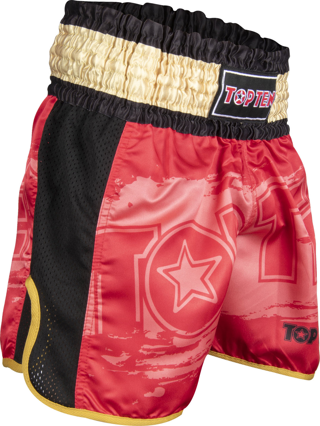 TOP TEN Kickboxing shorts “Power Ink” blackgold Red - Gold XXL at Bytomic Trade and Wholesale