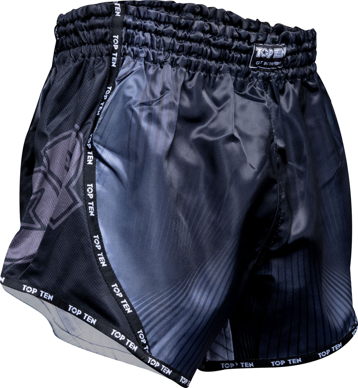 TOP TEN Kickboxing shorts “Vectory” = 160 cm Black S at Bytomic Trade and Wholesale