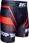 TOP TEN MMA Short Tights “NFC” blackblue Black - Red XL at Bytomic Trade and Wholesale