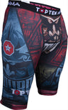 TOP TEN MMA Short tights “Samurai I” blaurot Blue - Red 160 cm S at Bytomic Trade and Wholesale