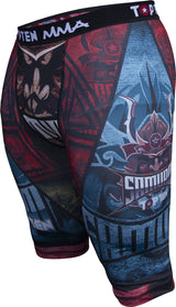 TOP TEN MMA Short tights “Samurai I” blaurot at Bytomic Trade and Wholesale