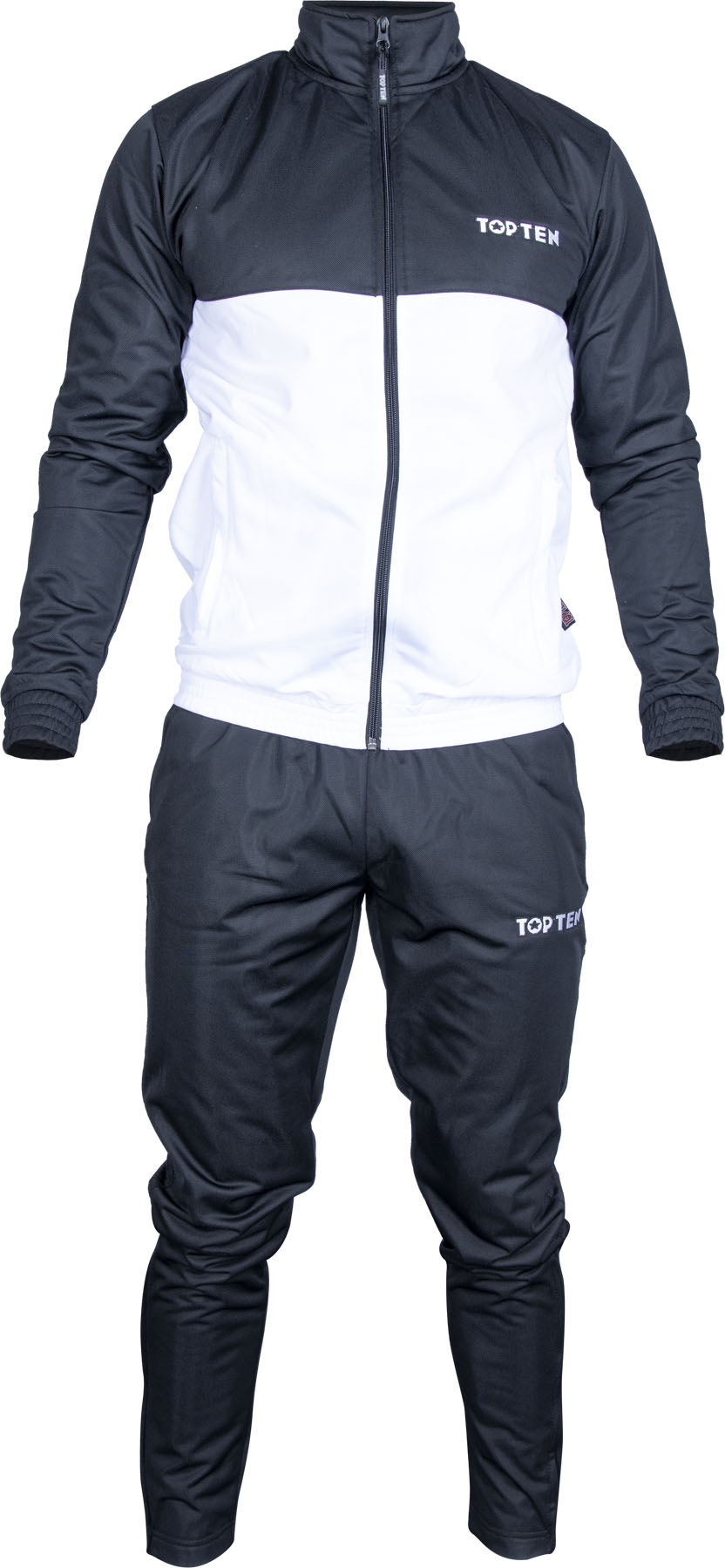 TOP TEN Tracksuit “SlimFit” = blackwhite Black - White 164 cm 164 at Bytomic Trade and Wholesale