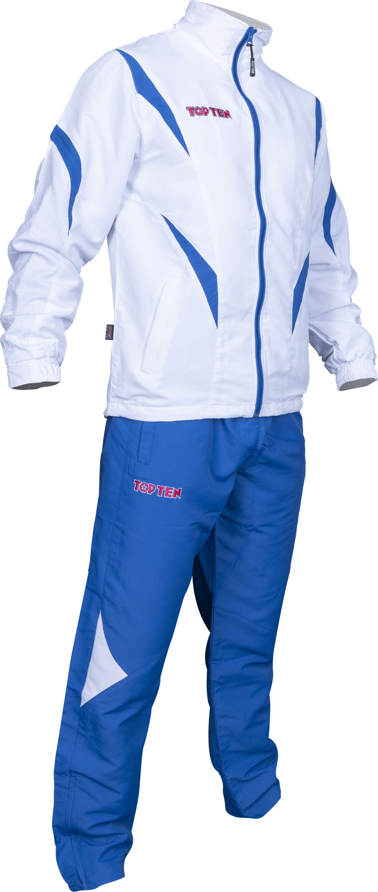 TOP TEN Tracksuit “Premium Quality” with blue pants = whiteblue at Bytomic Trade and Wholesale