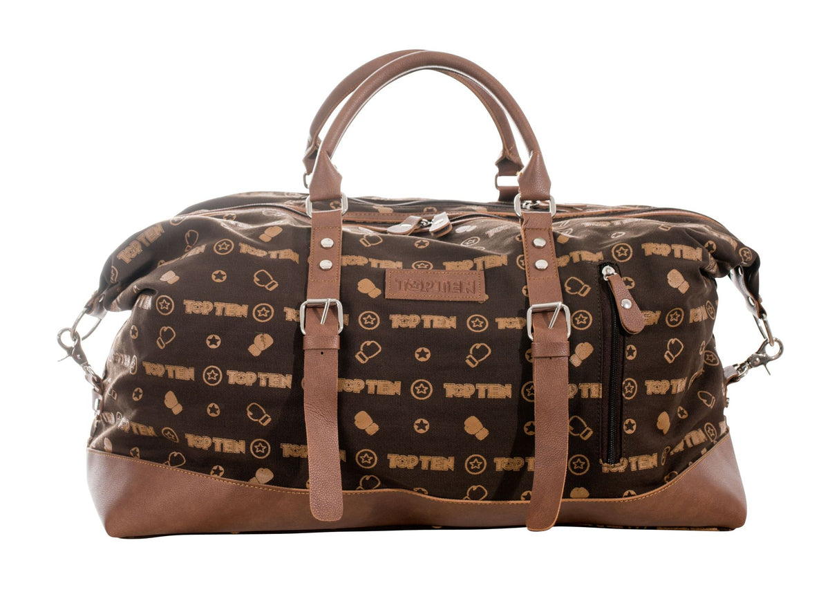 TOP TEN Weekender travel bag 60 cm x 30 cm x 30cm Brown at Bytomic Trade and Wholesale
