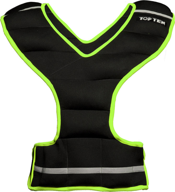 TOP TEN Weight vest Neoprene 5 kg blackgreen Black - Green at Bytomic Trade and Wholesale