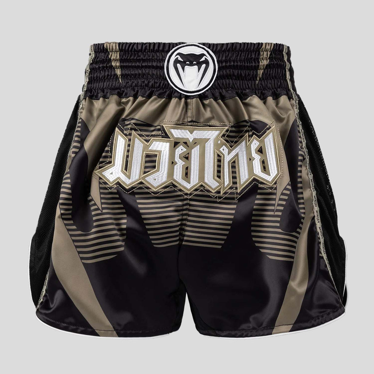 Venum Adrenaline Muay Thai Shorts Black/Sand at Bytomic Trade and Wholesale