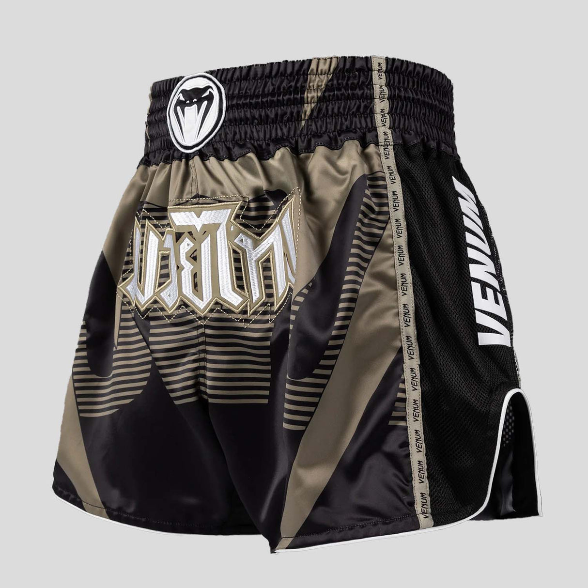 Venum Adrenaline Muay Thai Shorts Black/Sand at Bytomic Trade and Wholesale