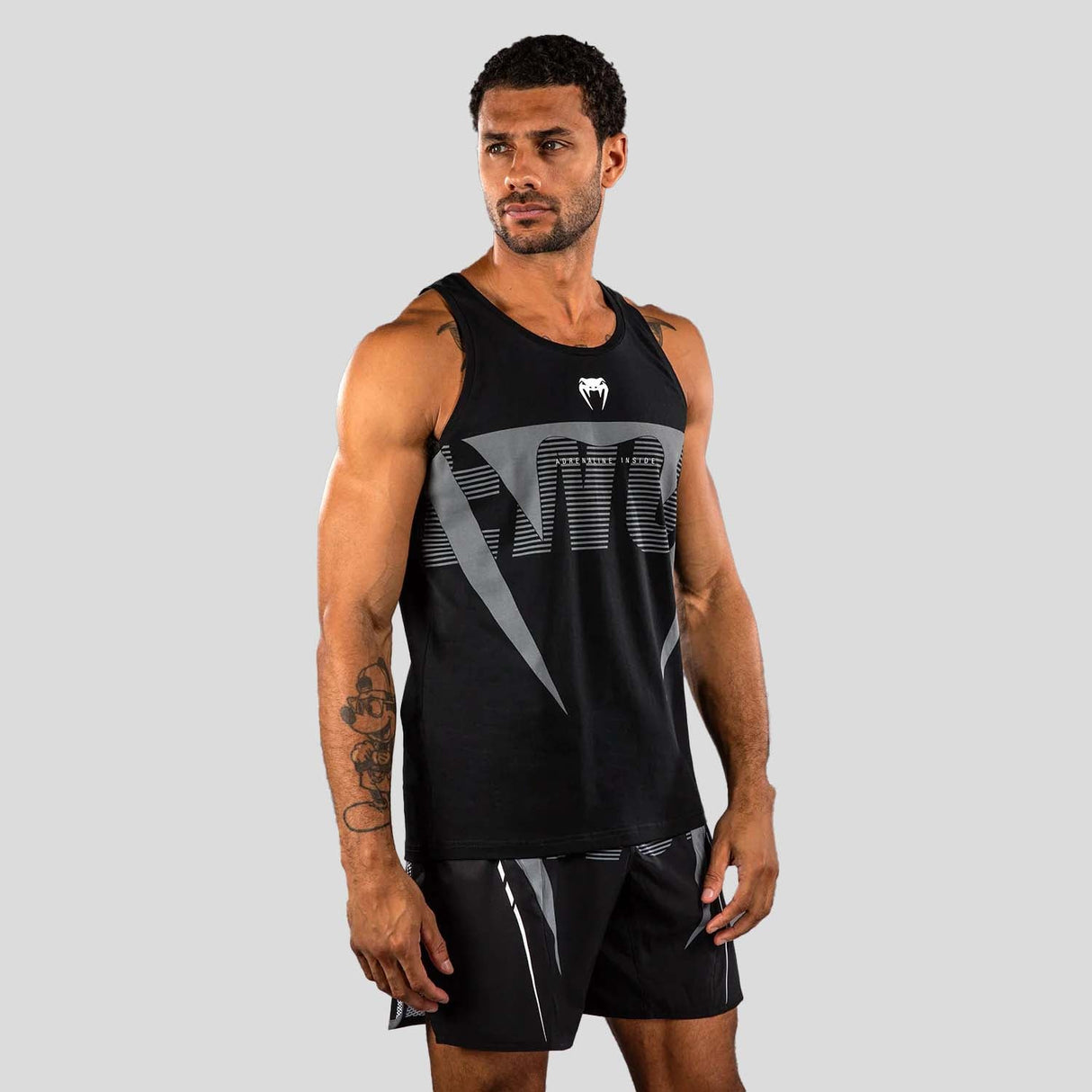 Venum Adrenaline Tank Top Black/Silver Grey    at Bytomic Trade and Wholesale