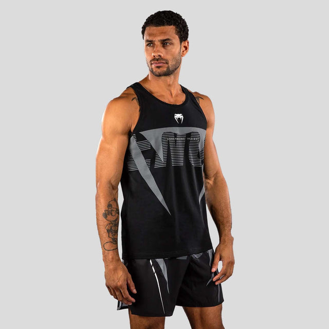 Venum Adrenaline Tank Top Black/Silver Grey    at Bytomic Trade and Wholesale
