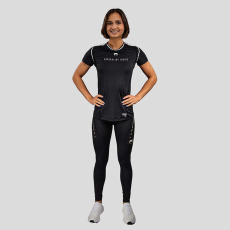 Venum Adrenaline Women's Dry-Tech T-Shirt Black/Ivory    at Bytomic Trade and Wholesale
