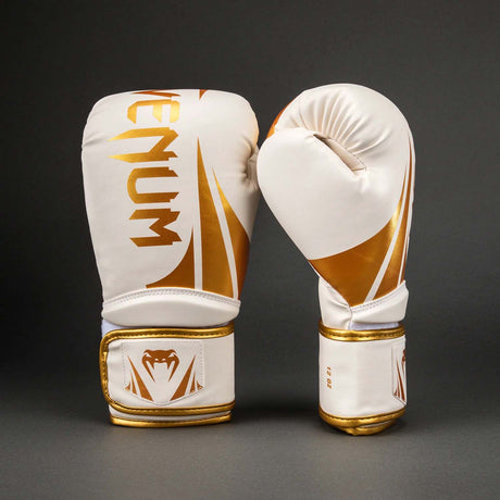 Venum Challenger 2.5 Boxing Gloves White/Gold at Bytomic Trade and Wholesale