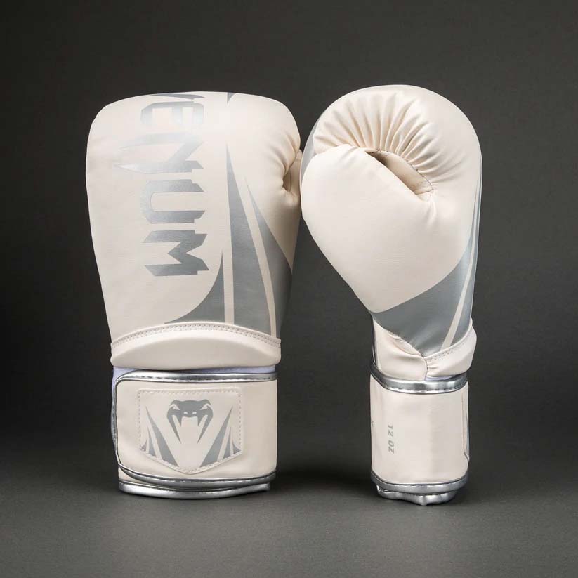 Venum Challenger 2.5 Boxing Gloves White/Silver at Bytomic Trade and Wholesale