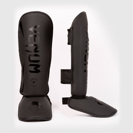 Venum Challenger Kids Shin Guards Black/Black - back