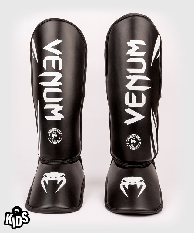 Venum Challenger Kids Shin Guards Black/White    at Bytomic Trade and Wholesale