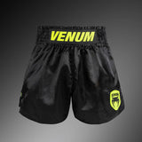Venum Classic Evo Muay Thai Shorts Black/Neon Yellow at Bytomic Trade and Wholesale