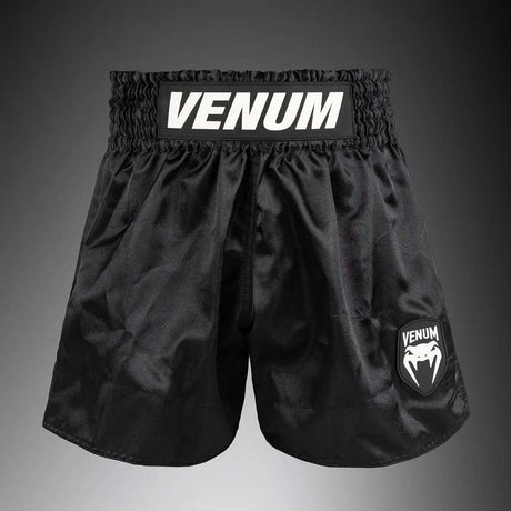 Venum Classic Evo Muay Thai Shorts Black/White at Bytomic Trade and Wholesale