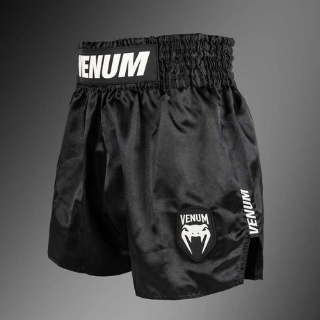 Venum Classic Evo Muay Thai Shorts Black/White at Bytomic Trade and Wholesale