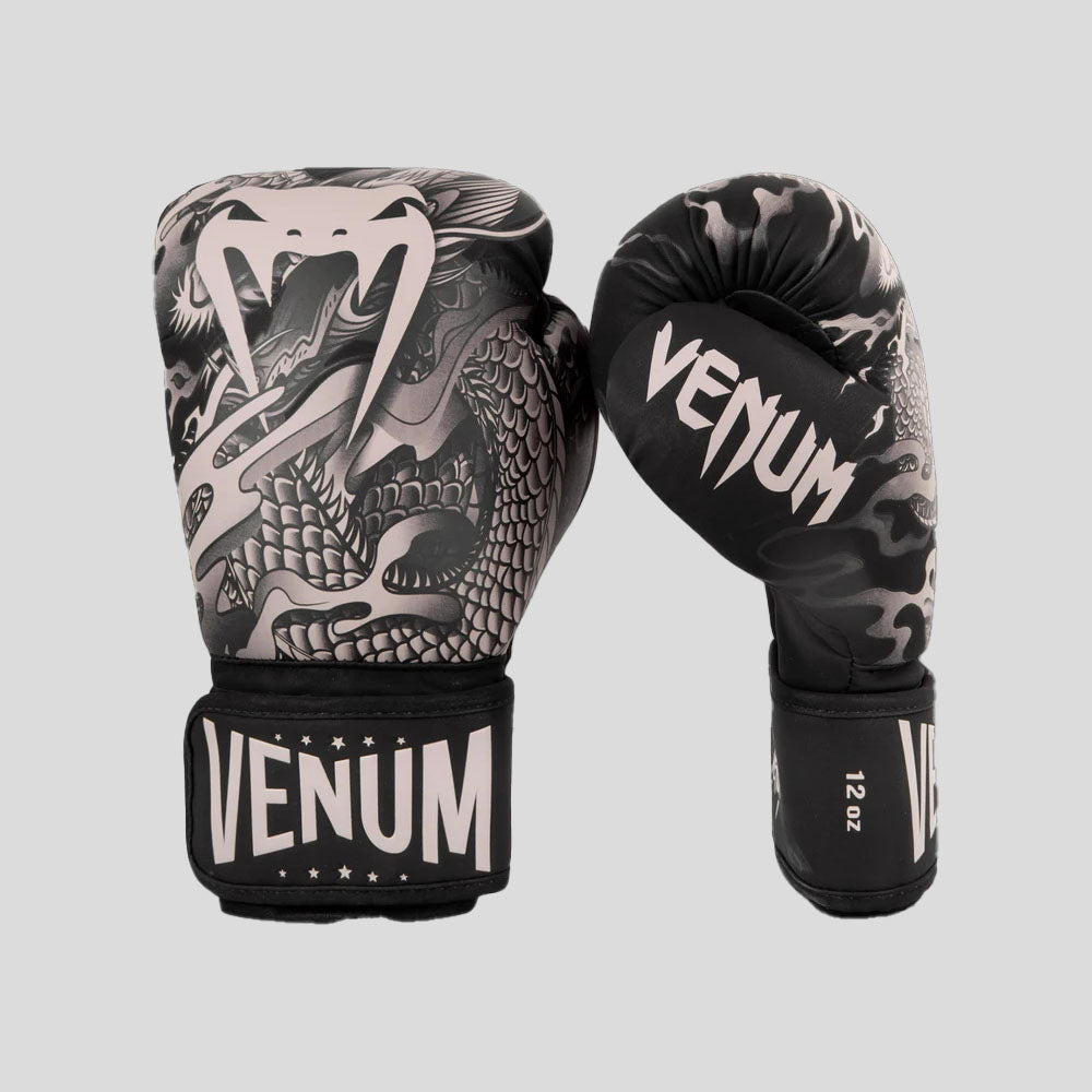 Venum Dragon's Flight Boxing Gloves Black/Sand at Bytomic Trade and Wholesale