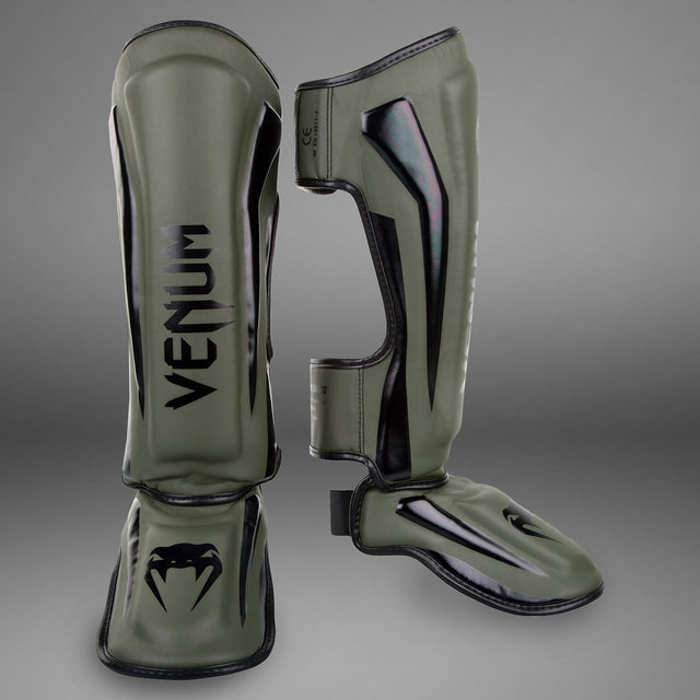 Venum Elite Stand Up Shin guards Khaki/Black    at Bytomic Trade and Wholesale