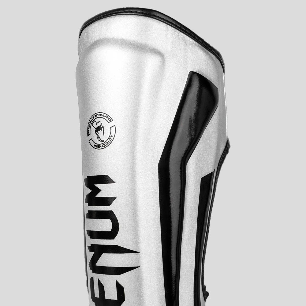 Venum Elite Stand Up Shin Guards Silver/Black at Bytomic Trade and Wholesale