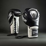 Venum Giant 2.0 Mike Tyson Pro Laced Boxing Gloves Deep Black/Optical White at Bytomic Trade and Wholesale