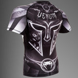 Venum Gladiator 3.0 Rashguard Black/White Short Sleeves - detail