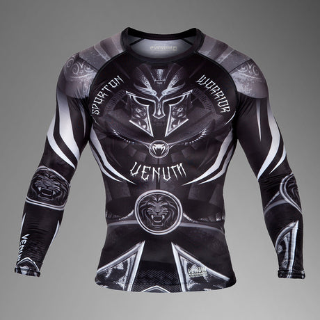 Venum Gladiator 3.0 Rashguard Long Sleeves Black/White    at Bytomic Trade and Wholesale